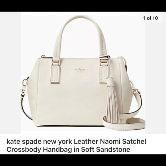Kate Spade Pebble Leather Naomi Satchel NWT CREAM